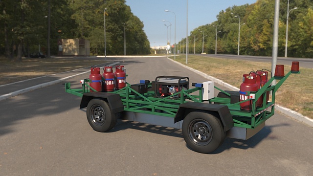 Буксируемая установка инфракрасного нагрева для продольных швов ИКН  SP-400 - JPVT(B)